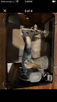 Machine inside cabinet from above